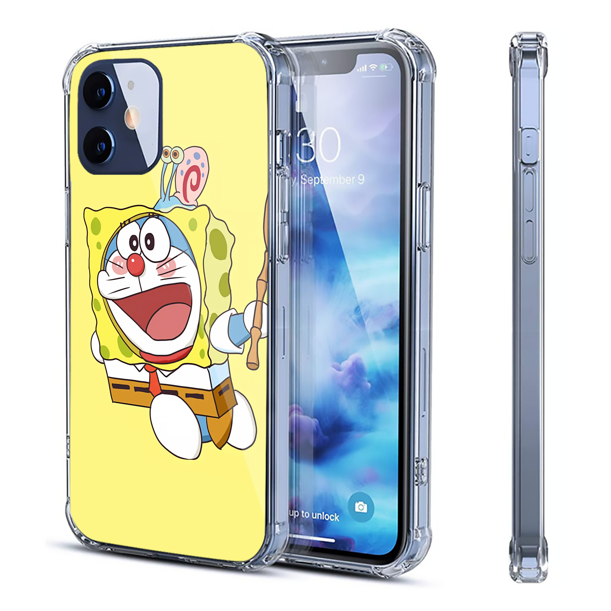（画像用） ドラえもん Doraemon 【iPhone 12シリーズ対応】透明スマホケース（クリアソフトケース）